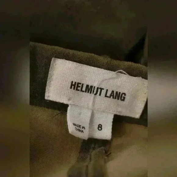 HELMUT LANG Tan Grey Distressed Lambskin Leather Skinny Legging Pants 8US Medium - Picture 3 of 8